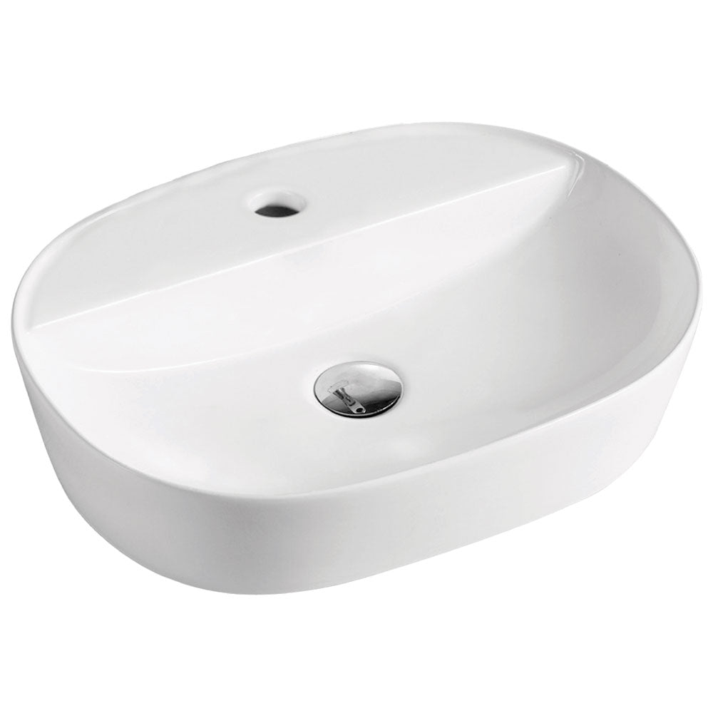 Fienza Chica Above Counter Basin 505 x 385 x 120 1TH, Gloss White
