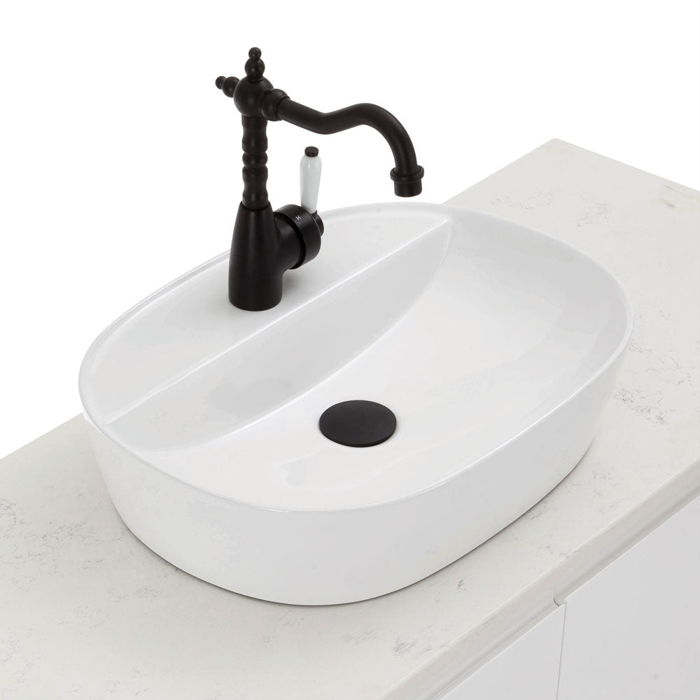 Fienza Chica Above Counter Basin 505 x 385 x 120 1TH, Gloss White