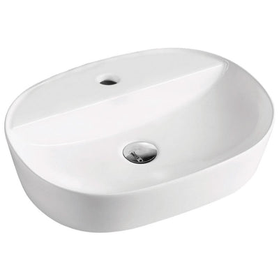 Fienza Chica Above Counter Basin 505 x 385 x 120 1TH, Gloss White