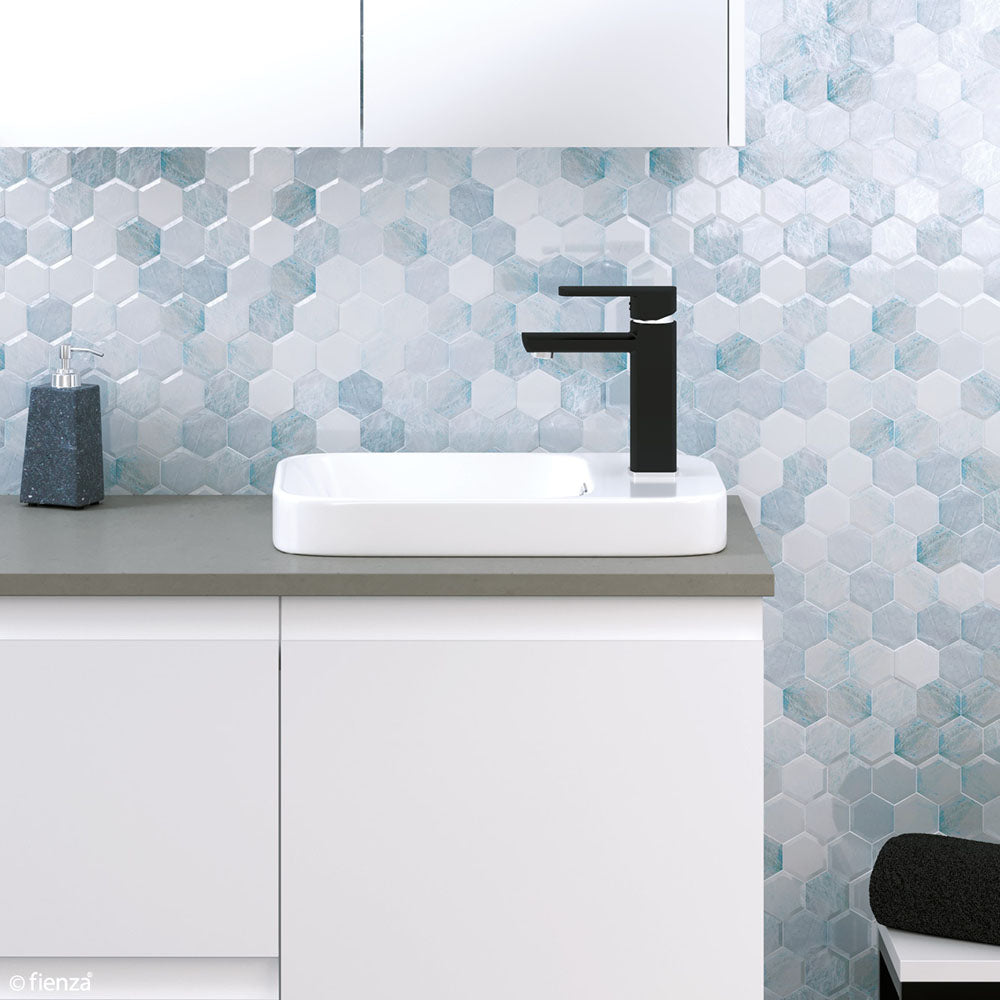 Fienza Petra Mini Semi-Inset Basin, Gloss White