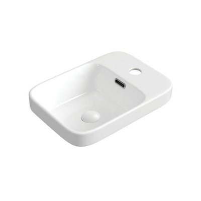 Fienza Petra Mini Semi-Inset Basin, Gloss White