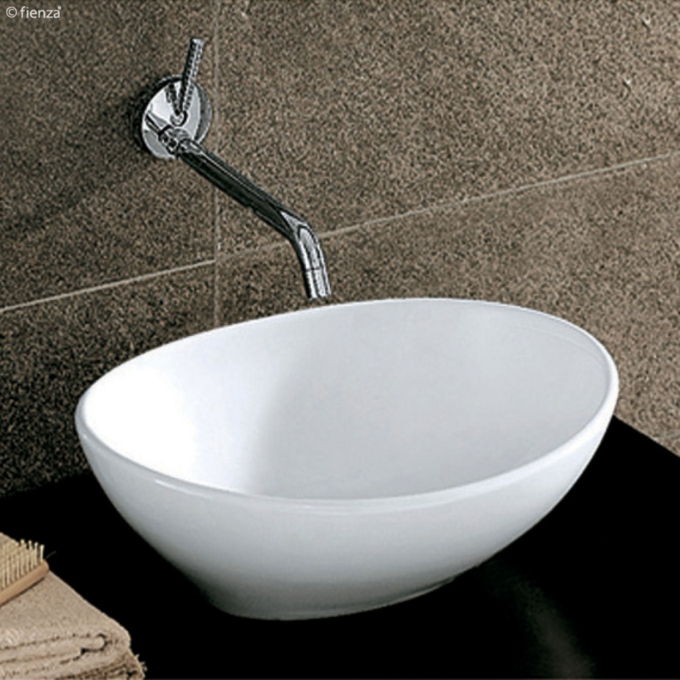 Fienza Paola Above Counter Basin 410 x 340 x 145mm, Gloss White