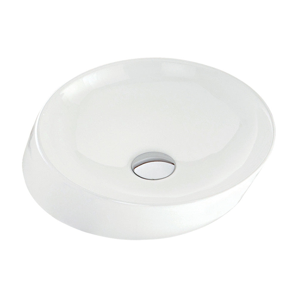 Fienza Alix Above Counter Ceramic Basin 390 x 350 x 100mm, Gloss White