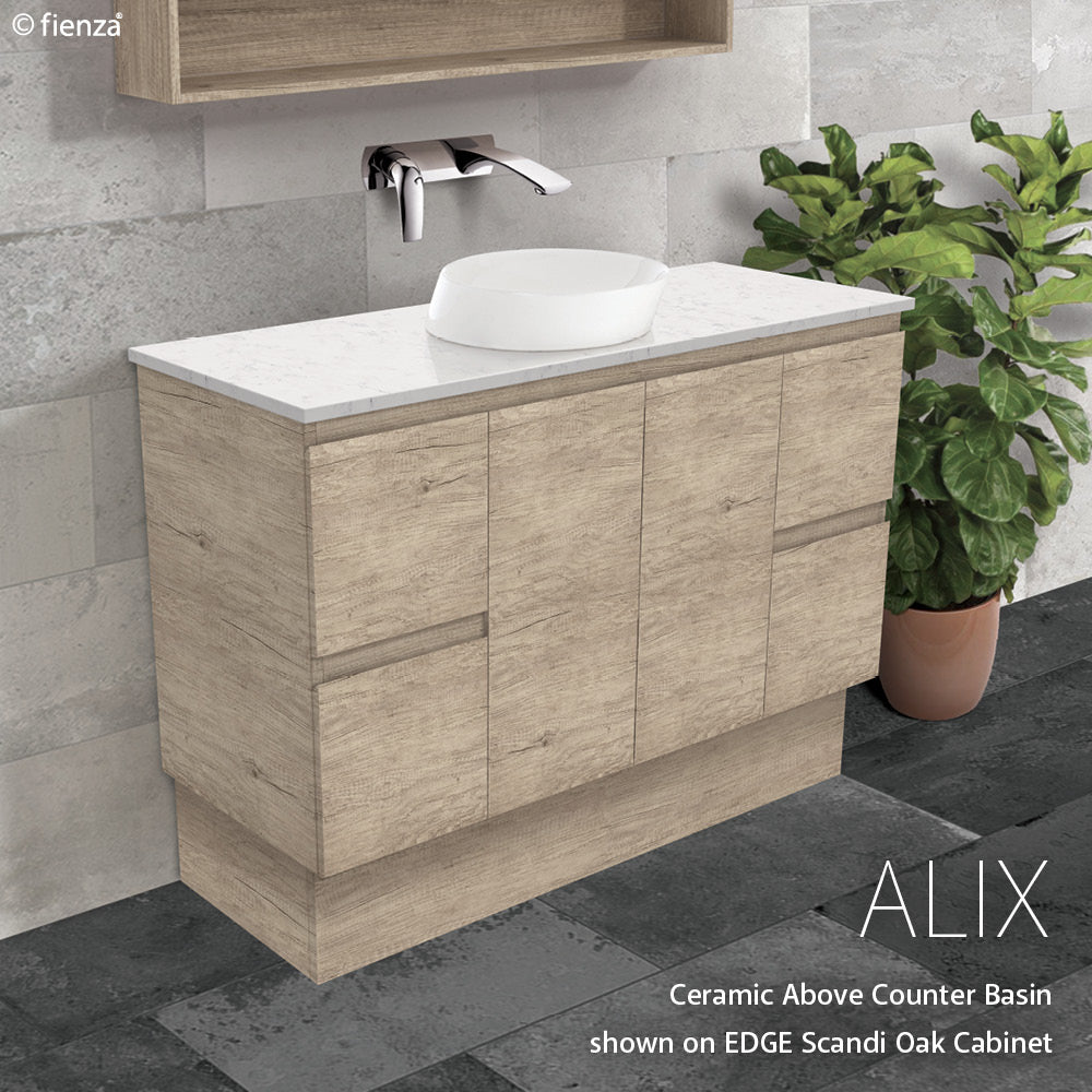 Fienza Alix Above Counter Ceramic Basin 390 x 350 x 100mm, Gloss White