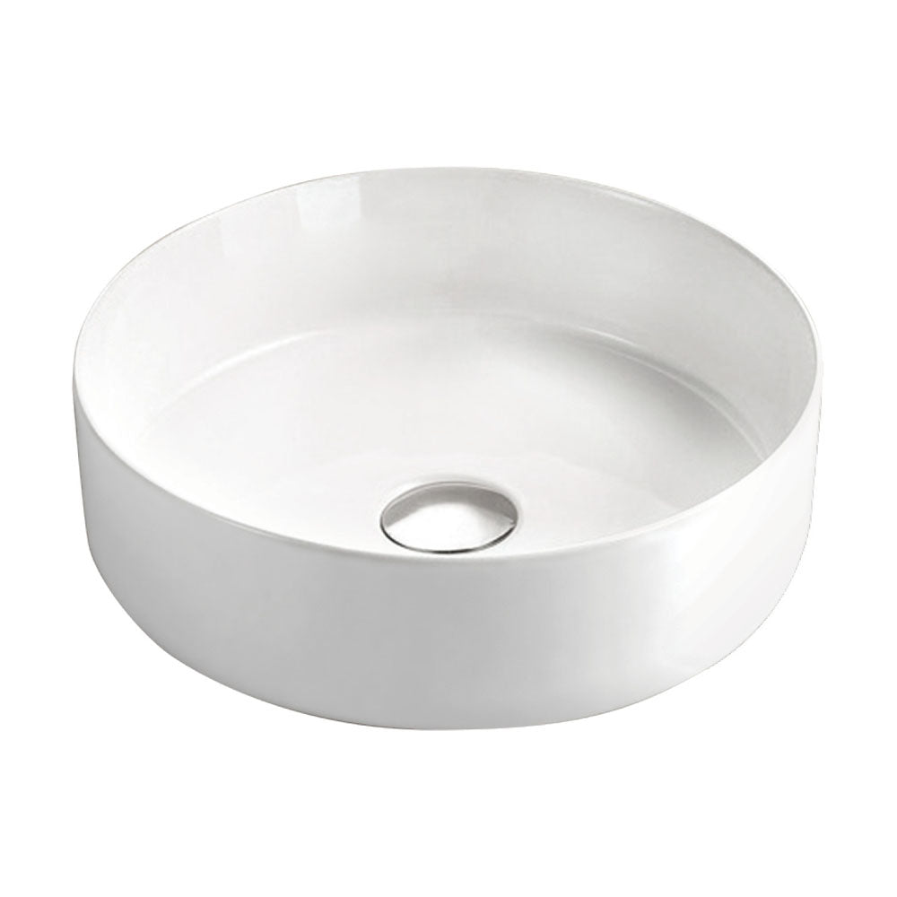 Fienza Reba Round Above Counter Basin 360 x 120mm, Gloss White