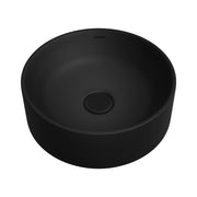 Fienza Reba Luxe Round Basin with Overflow Above Counter, Matte Black