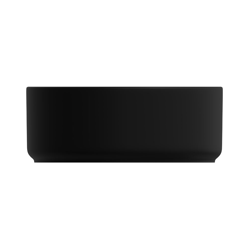 Fienza Reba Luxe Round Basin with Overflow Above Counter, Matte Black