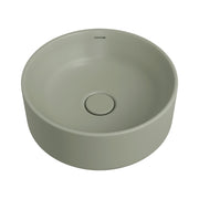 Fienza Reba Luxe Round Basin with Overflow Above Counter, Matte Olive