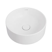 Fienza Reba Luxe Round Basin with Overflow Above Counter, Matte White