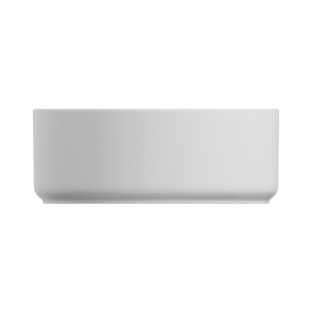 Fienza Reba Luxe Round Basin with Overflow Above Counter, Matte White