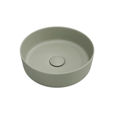 Fienza Reba Mini Round Above Counter Basin 310 x 110mm, Matte Olive