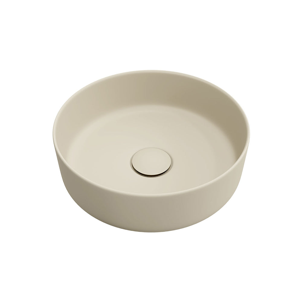 Fienza Reba Mini Round Above Counter Basin 310 x 110mm, Matte Khaki