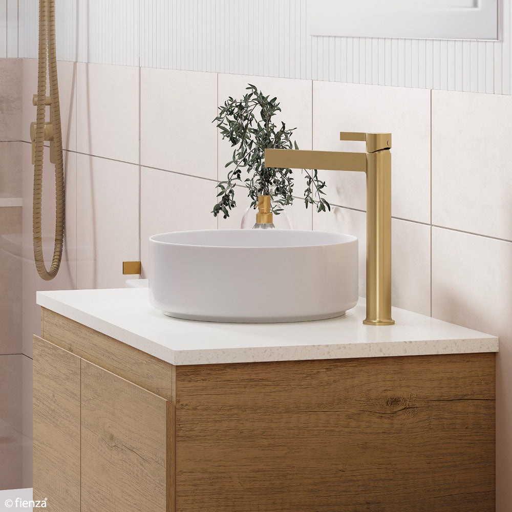 Fienza Reba Mini Round Above Counter Basin 310 x 110mm, Gloss White