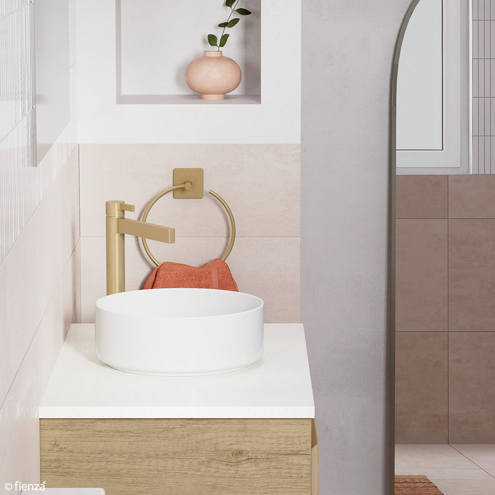 Fienza Reba Mini Round Above Counter Basin 310 x 110mm, Gloss White