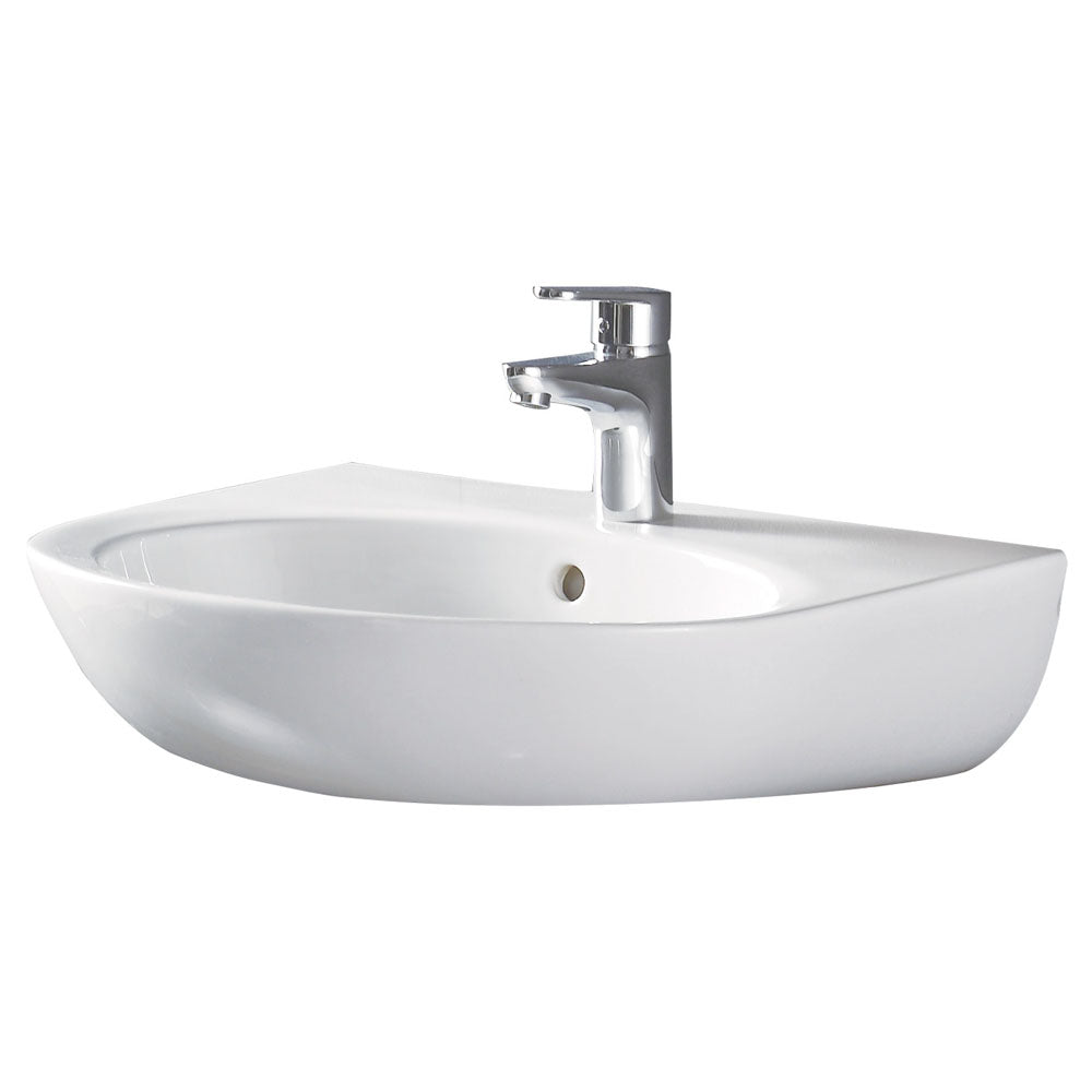 Fienza Stella Care 560 Ceramic Wall Basin 1TH, Gloss White