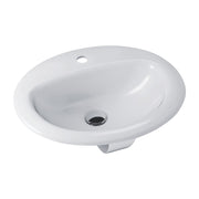 Fienza Stella Drop-In Basin 1TH 515 x 432 x 193mm, Gloss White