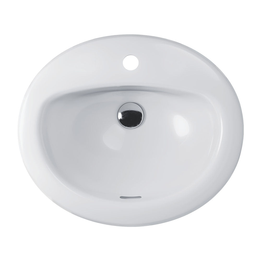 Fienza Stella Drop-In Basin 1TH 515 x 432 x 193mm, Gloss White