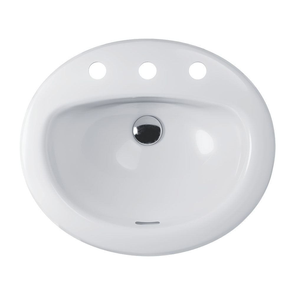 Fienza Stella Drop-In Basin 3TH 515 x 432 x 193mm, Gloss White