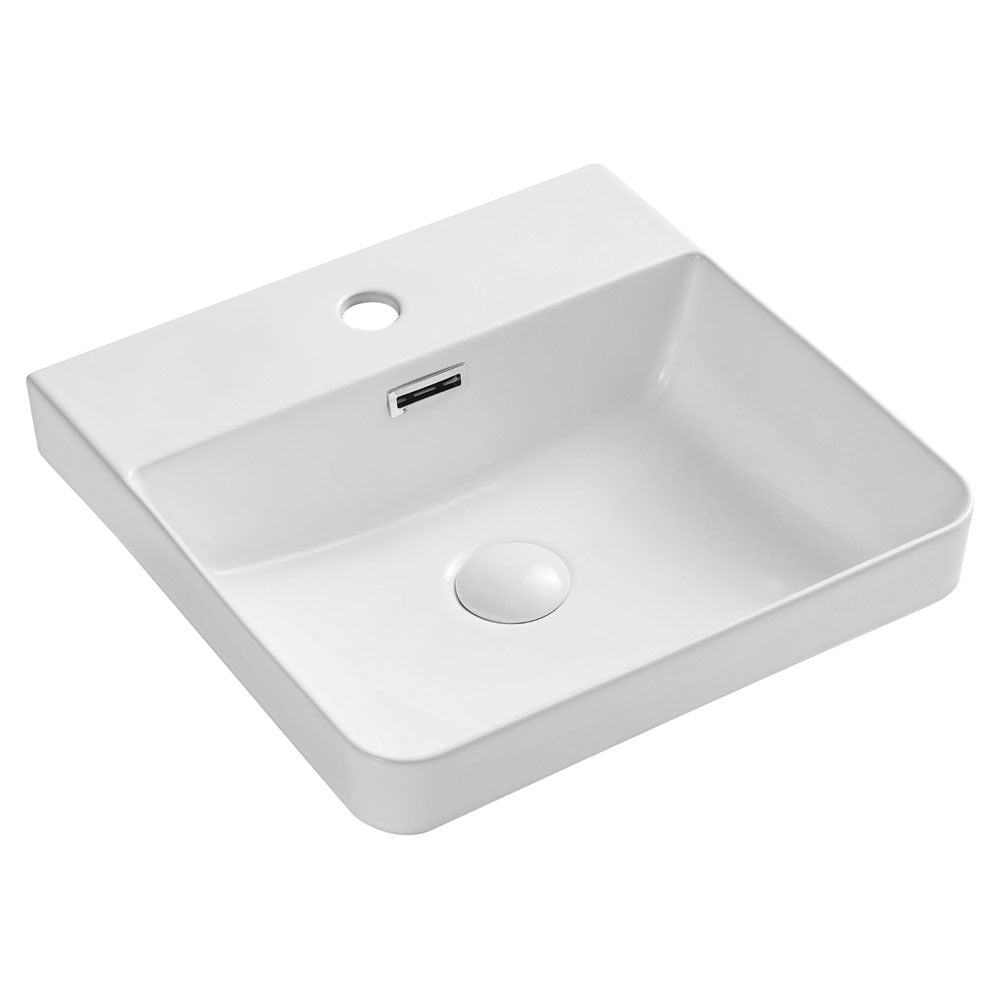 Fienza Petra Semi-Inset Basin 1TH, Gloss White