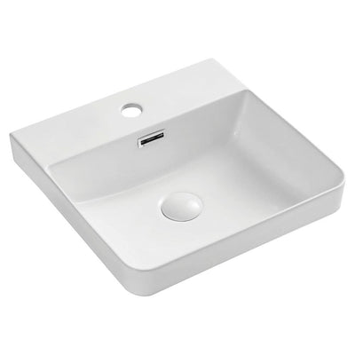 Fienza Petra Semi-Inset Basin 1TH, Gloss White