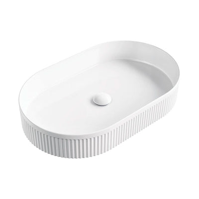 Fienza Eleanor Oval Above Counter Basin 580 x 360 x 100mm, Gloss White