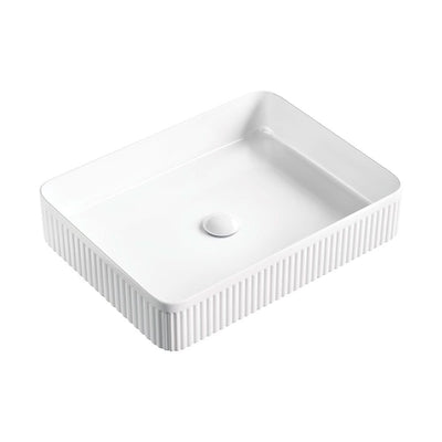 Fienza Eleanor Rectangular Above Counter Basin 500 x 380 x 100mm, Gloss White