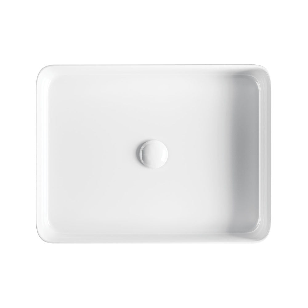 Fienza Eleanor Rectangular Above Counter Basin 500 x 380 x 100mm, Gloss White