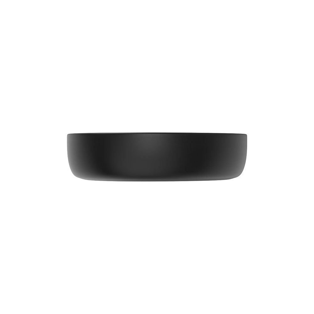 Fienza Pebble Small Slim Edge Basin Ceramic 400mm Above Counter, Matte Black