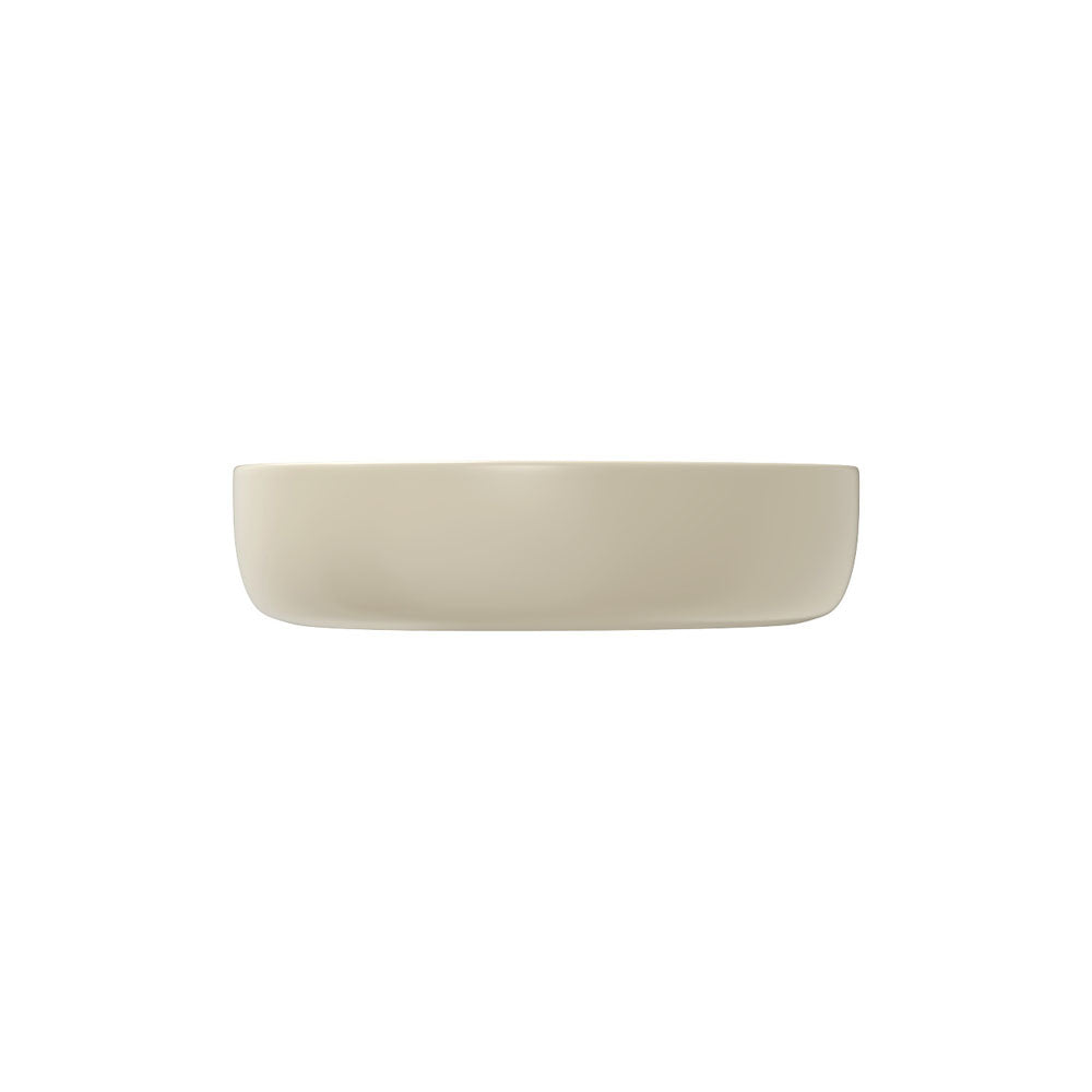 Fienza Pebble Small Slim Edge Basin Ceramic 400mm Above Counter, Matte Khaki