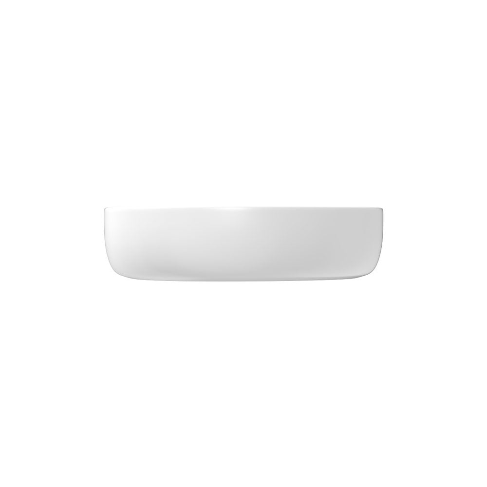 Fienza Pebble Small Slim Edge Basin Ceramic 400mm Above Counter, Matte White