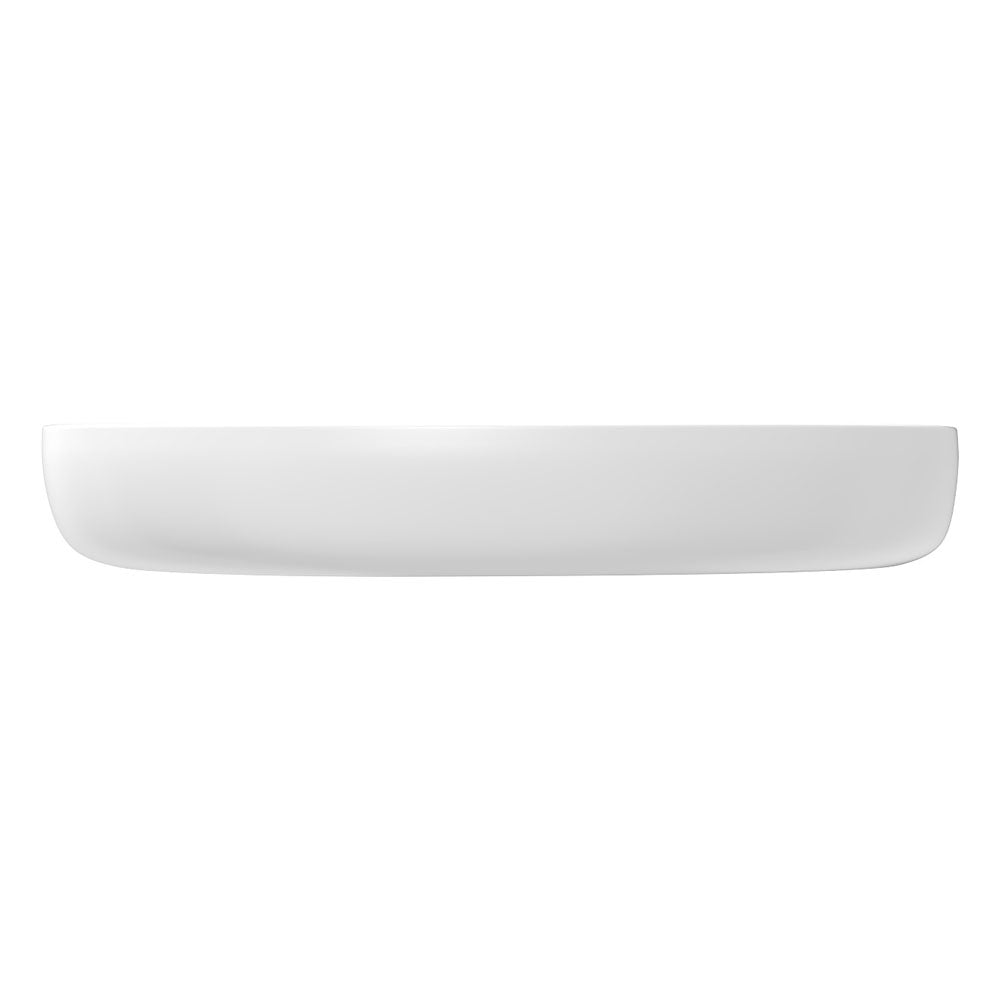 Fienza Pebble Large Slim Edge Basin Ceramic 650mm Above Counter, Matte White