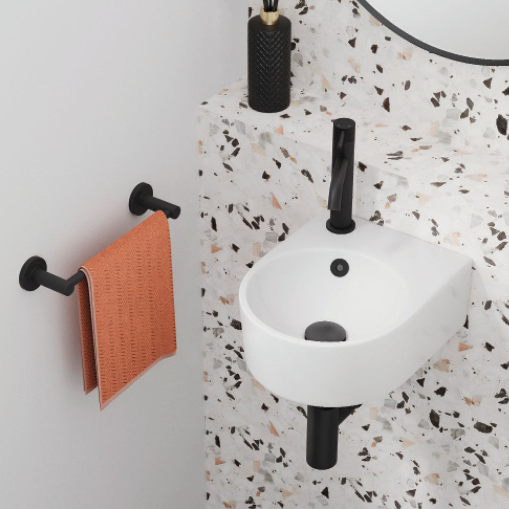 Fienza Junior Wall Hung Basin Ceramic 1TH 270 x 340 x 125mm, White