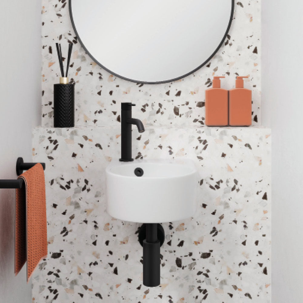 Fienza Junior Wall Hung Basin Ceramic 1TH 270 x 340 x 125mm, White