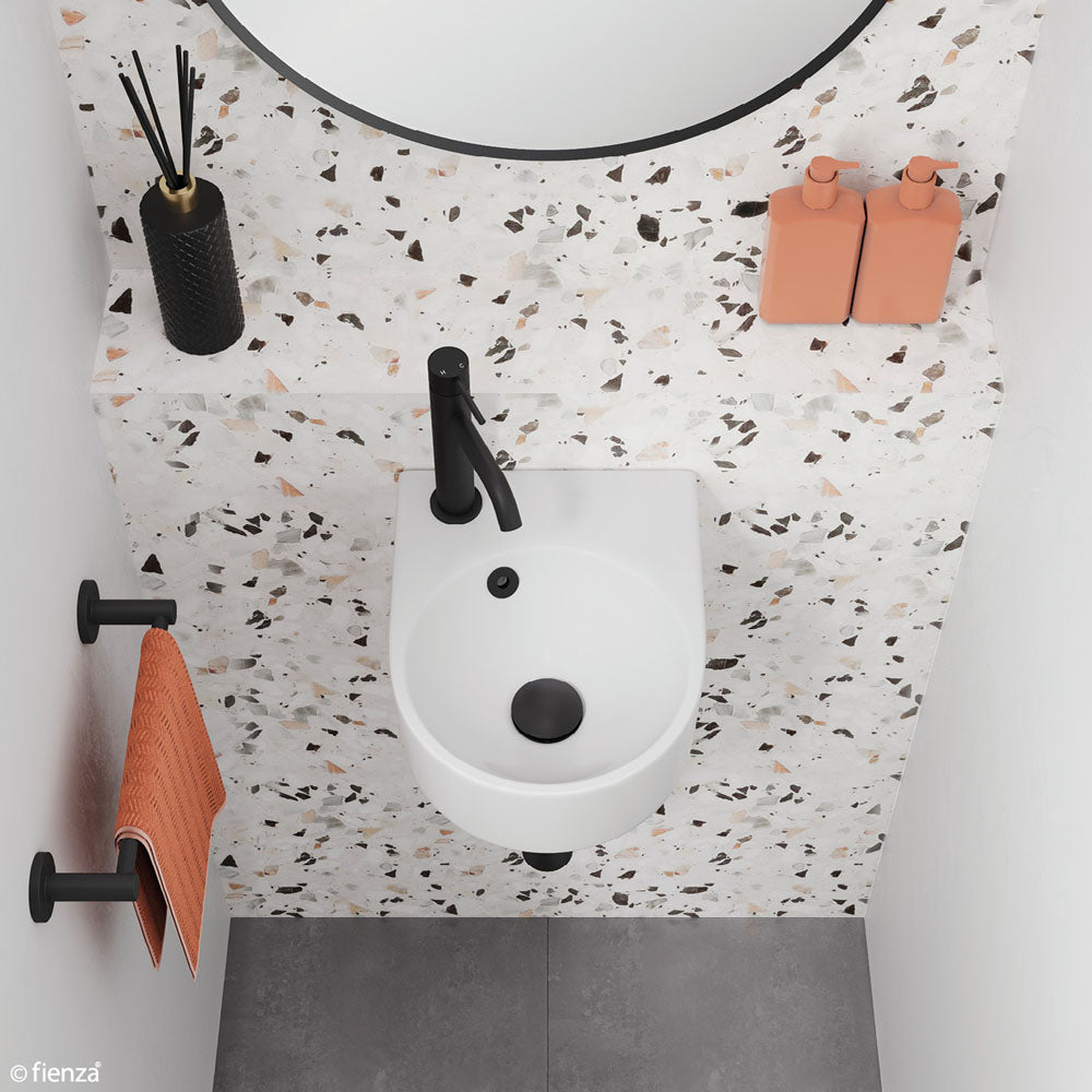 Fienza Junior Wall Hung Basin Ceramic 1TH 270 x 340 x 125mm, White