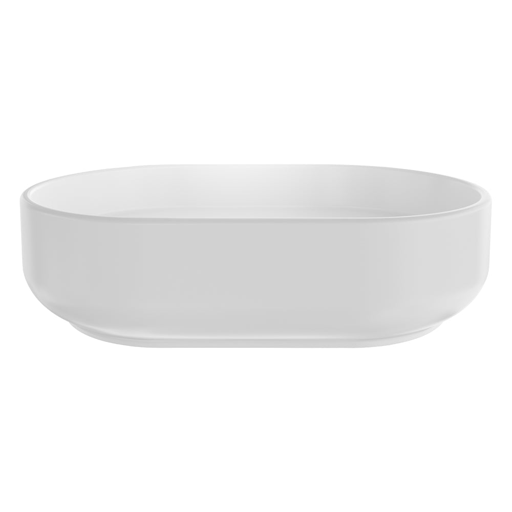 Fienza Eden Pill Basin Above Counter Ceramic, Matte White