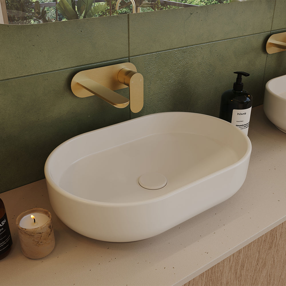 Fienza Eden Pill Basin Above Counter Ceramic, Gloss White