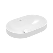 Fienza Aluca Pill Semi-Inset Basin Ceramic with Overflow, Gloss White