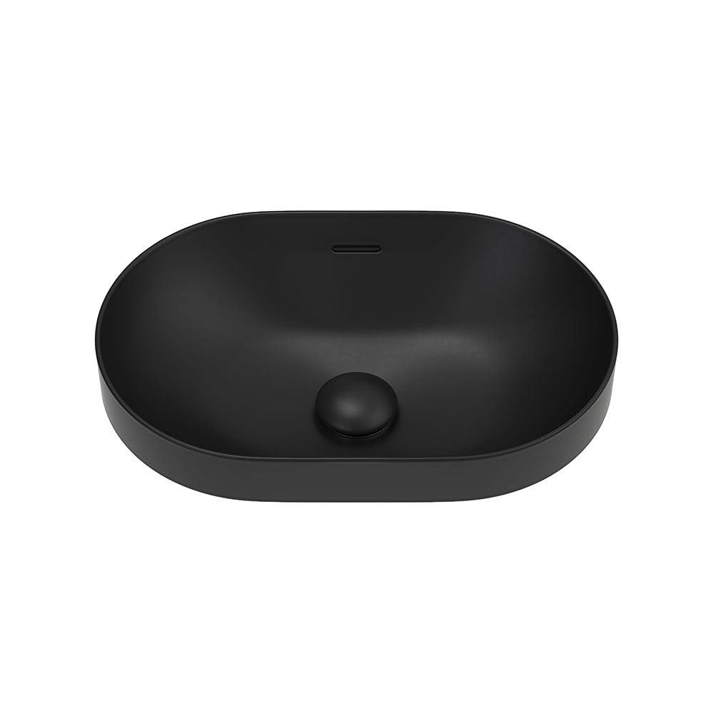 Fienza Aluca Pill Semi-Inset Basin Ceramic with Overflow, Gloss White