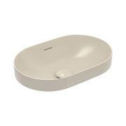 Fienza Aluca Pill Semi-Inset Basin Ceramic with Overflow, Matte Khaki