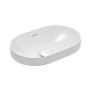 Fienza Aluca Pill Semi-Inset Basin Ceramic with Overflow, Matte White