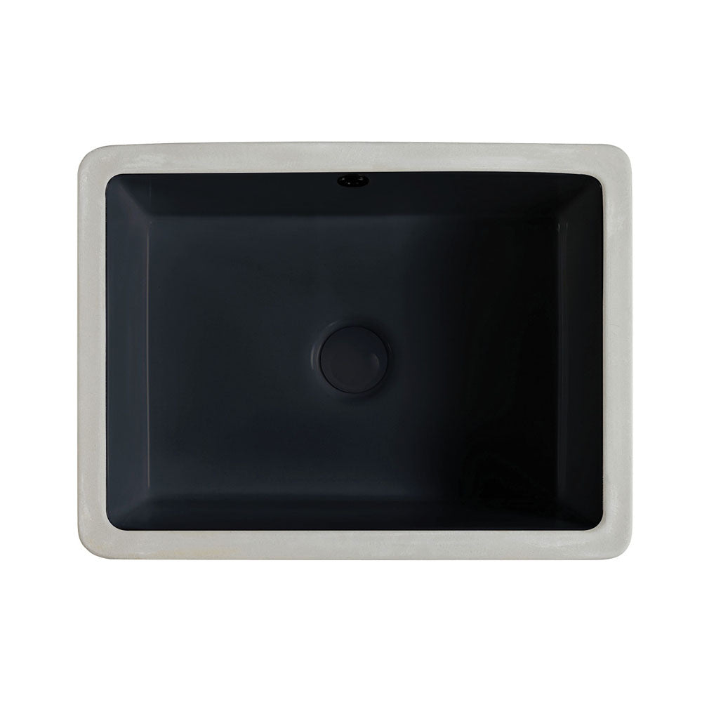 Fienza Koko Undermount Basin with Overflow 465 x 350 x 180mm, Matte Black