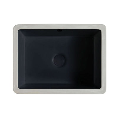 Fienza Koko Undermount Basin with Overflow 465 x 350 x 180mm, Matte Black