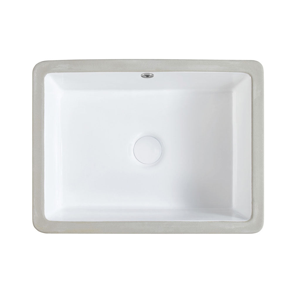 Fienza Koko Undermount Basin with Overflow 465 x 350 x 180mm, Matte White