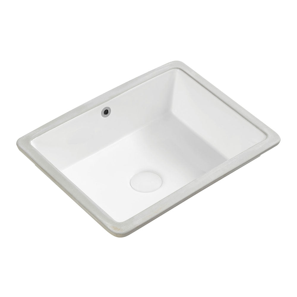 Fienza Koko Undermount Basin with Overflow 465 x 350 x 180mm, Matte White