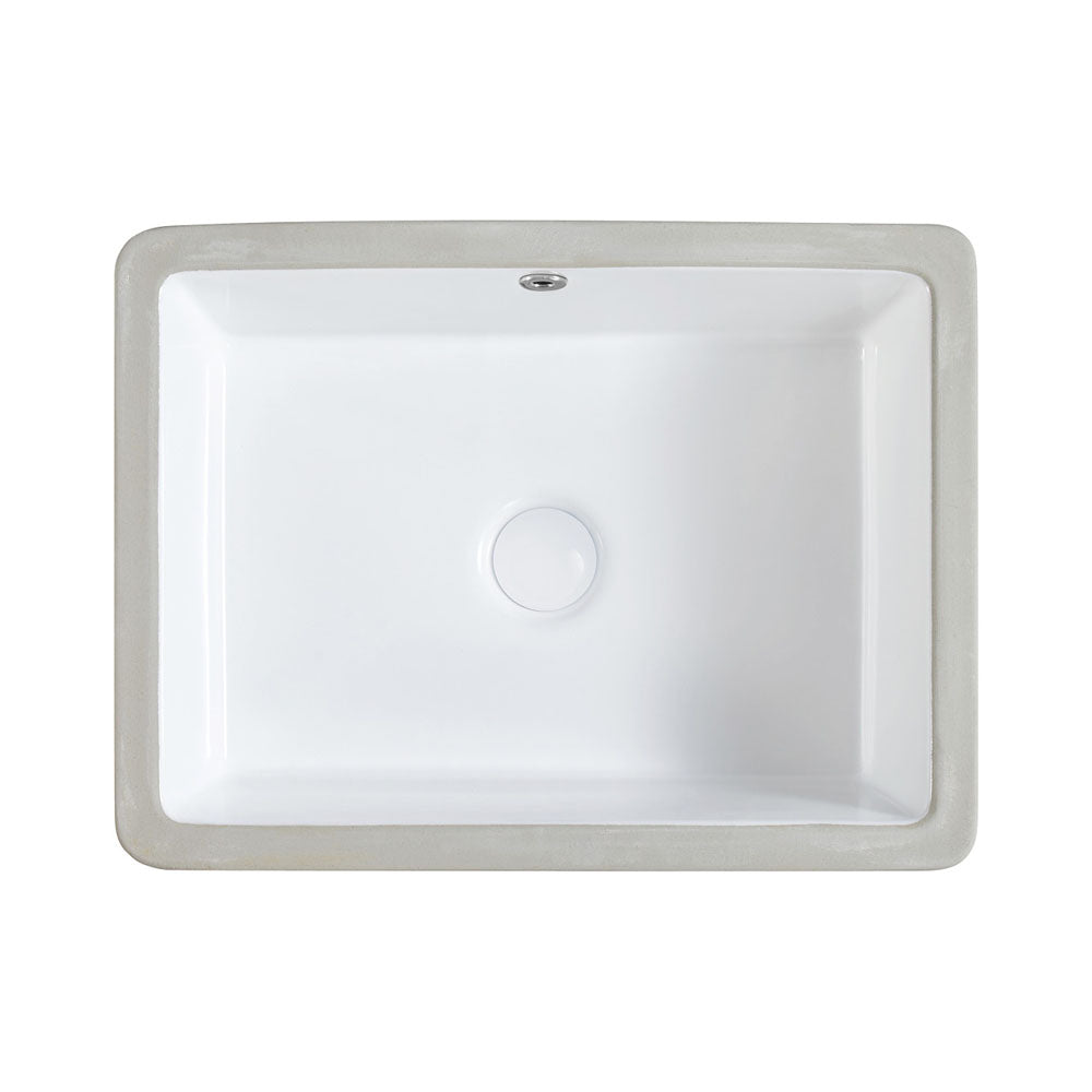 Fienza Koko Undermount Basin with Overflow Ceramic 465 x 350 x 180mm, White