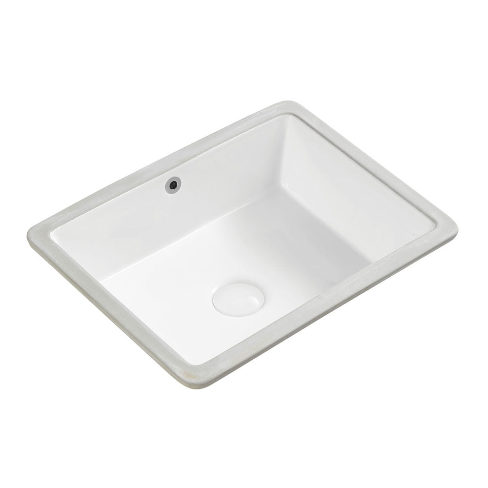 Fienza Koko Undermount Basin with Overflow Ceramic 465 x 350 x 180mm, White