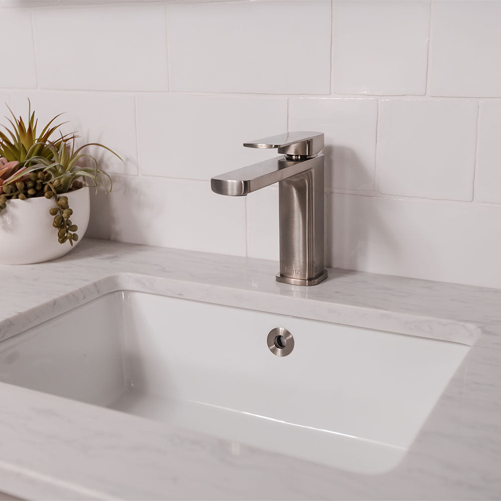 Fienza Koko Undermount Basin with Overflow Ceramic 465 x 350 x 180mm, White