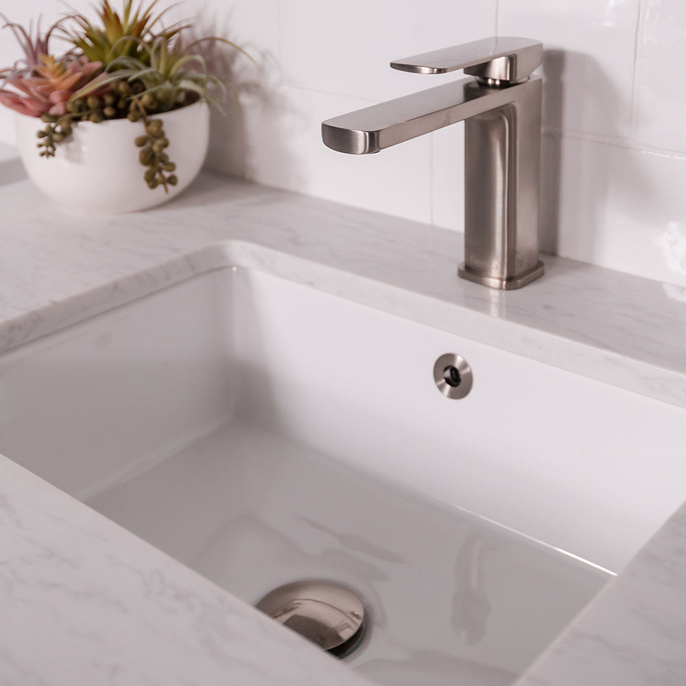 Fienza Koko Undermount Basin with Overflow Ceramic 465 x 350 x 180mm, White