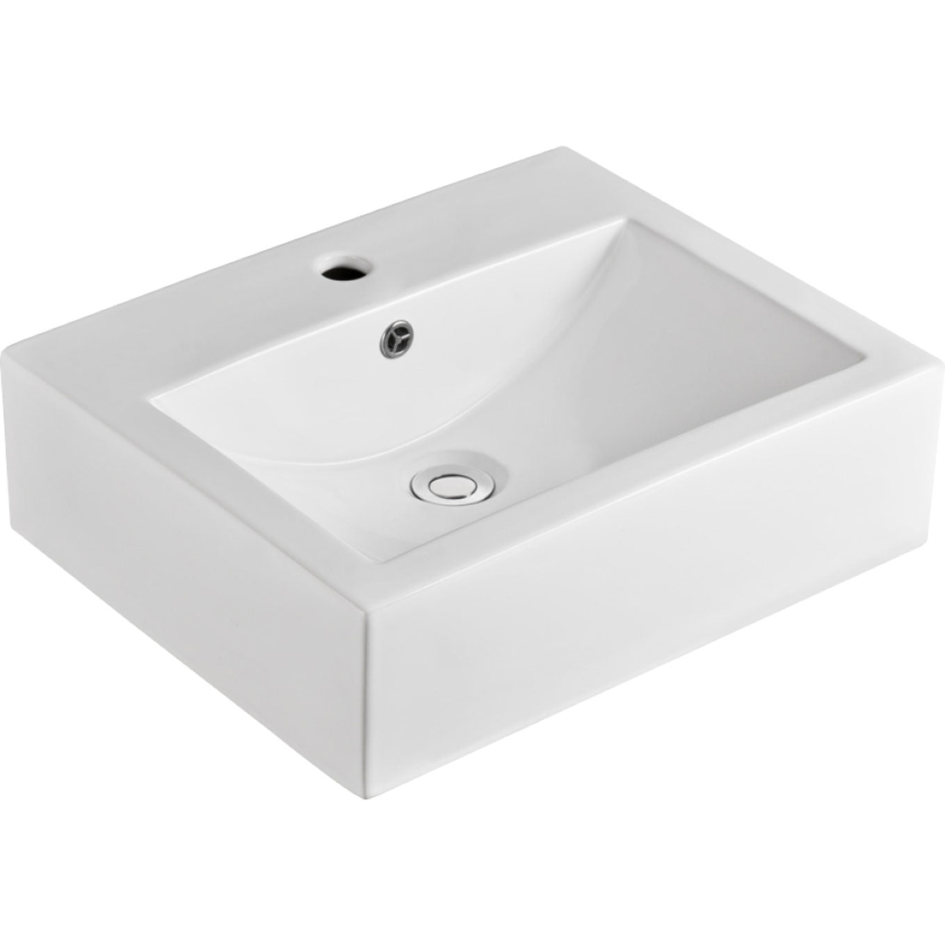Fienza Willow Above Counter Ceramic Basin, Gloss White