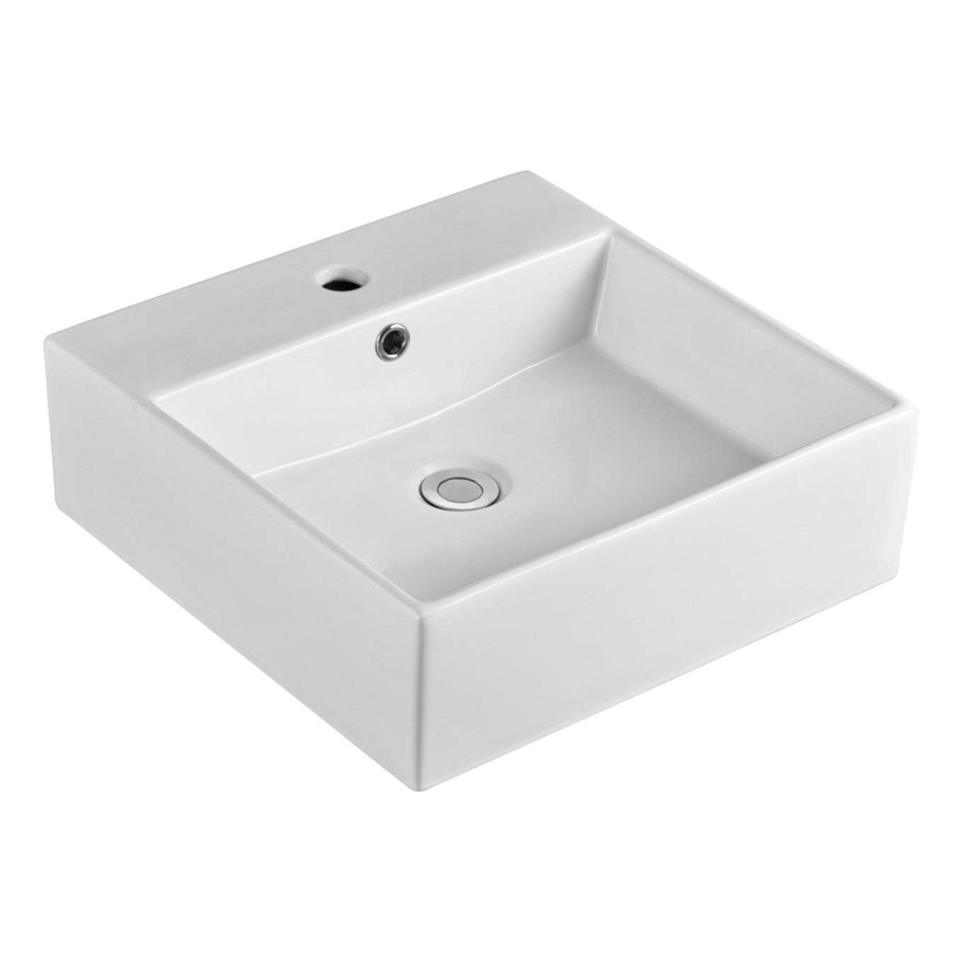 Fienza Helen Above Counter Basin 460 x 460 x 170mm 1TH, Gloss White